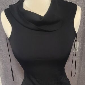 Trouve Black Pinstripe Blouse